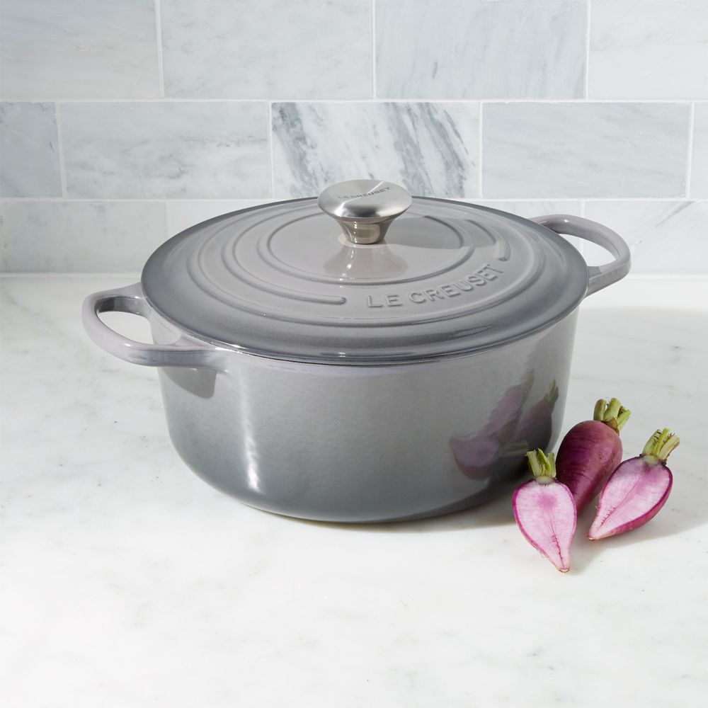Le Creuset Signature Round Oyster Enameled Cast Iron Dutch Ovens