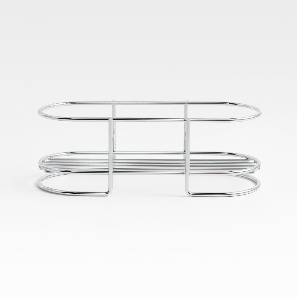 Polished Stainless Steel 3-Slot Sink Caddy