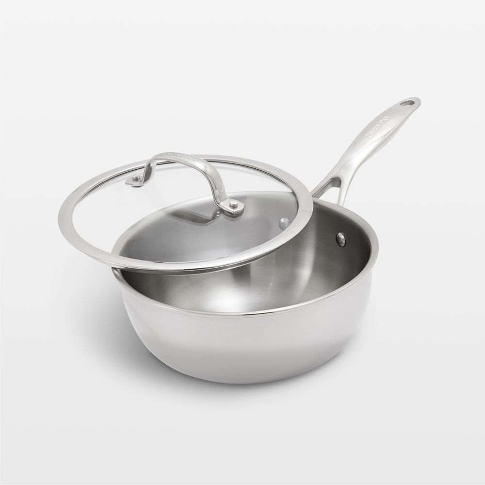 Greenpan Valencia Pro Stainless Steel 2.5-Qt. Glass Covered Chef's Pan