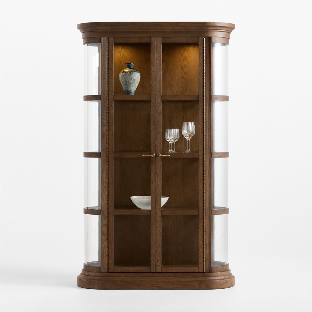 Stanton 50" Brown Oak Wood Storage Cabinet