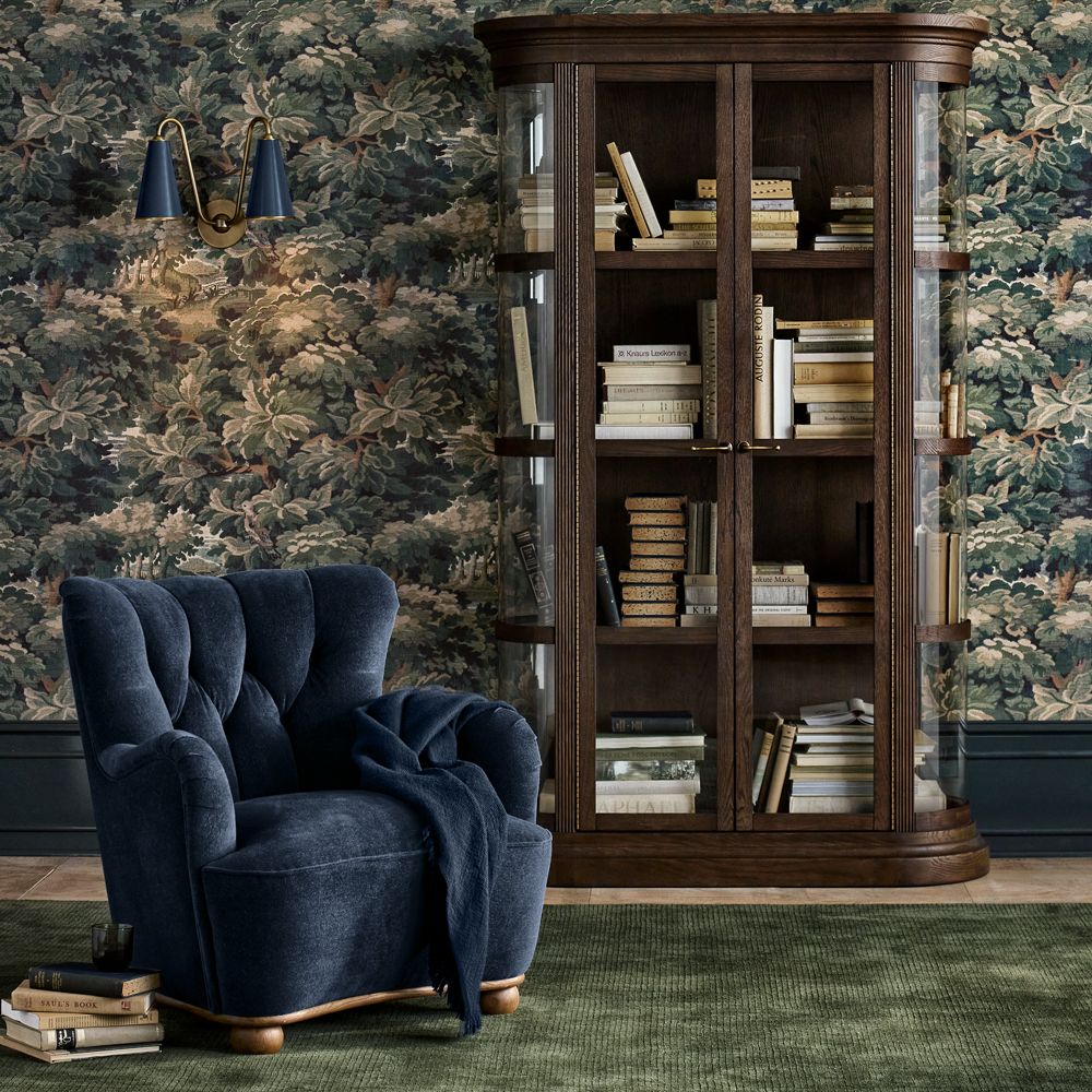Stanton 50" Brown Oak Wood Storage Cabinet- Image 2