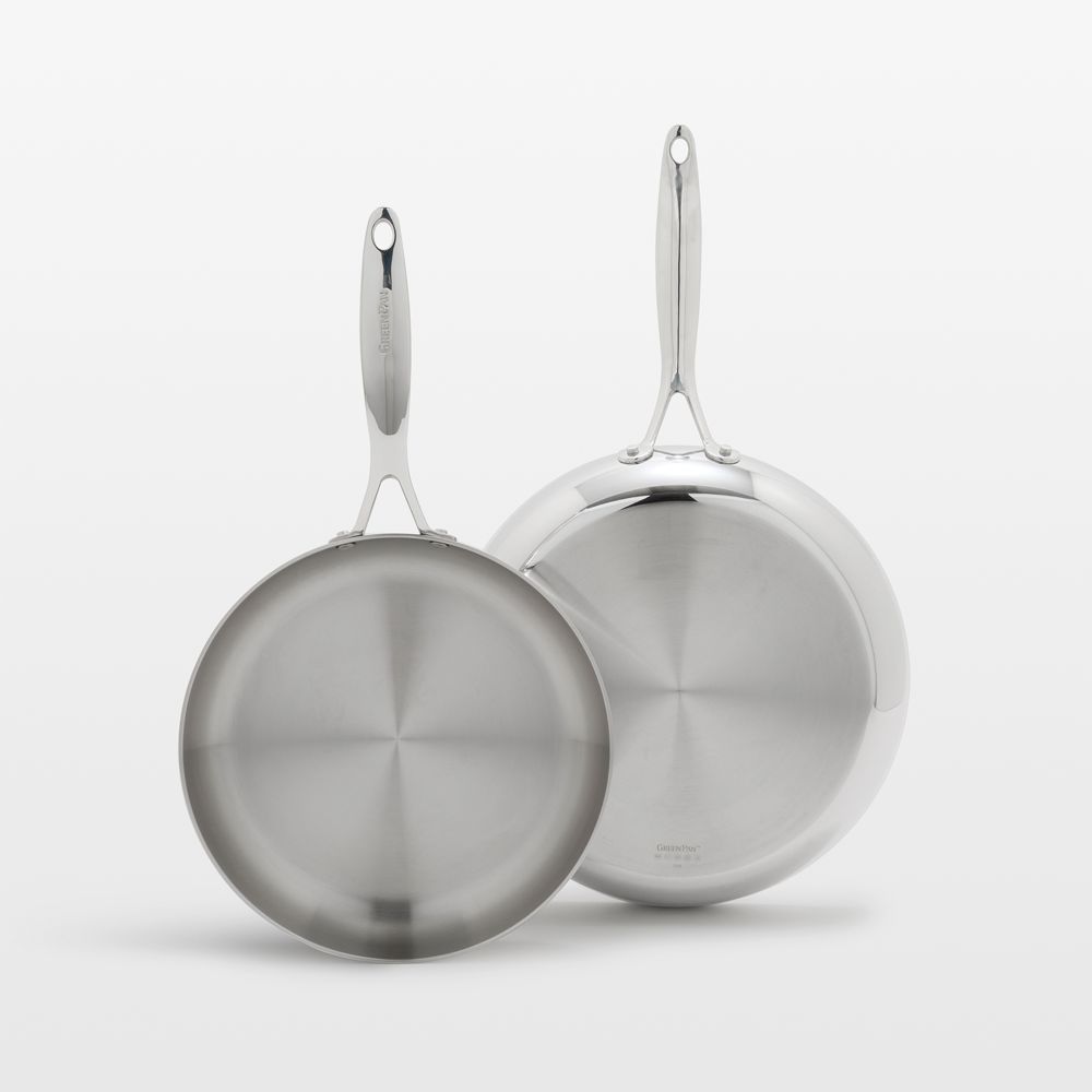 GreenPan Valencia Pro Stainless Steel 10" and 12" Fry Pans Set