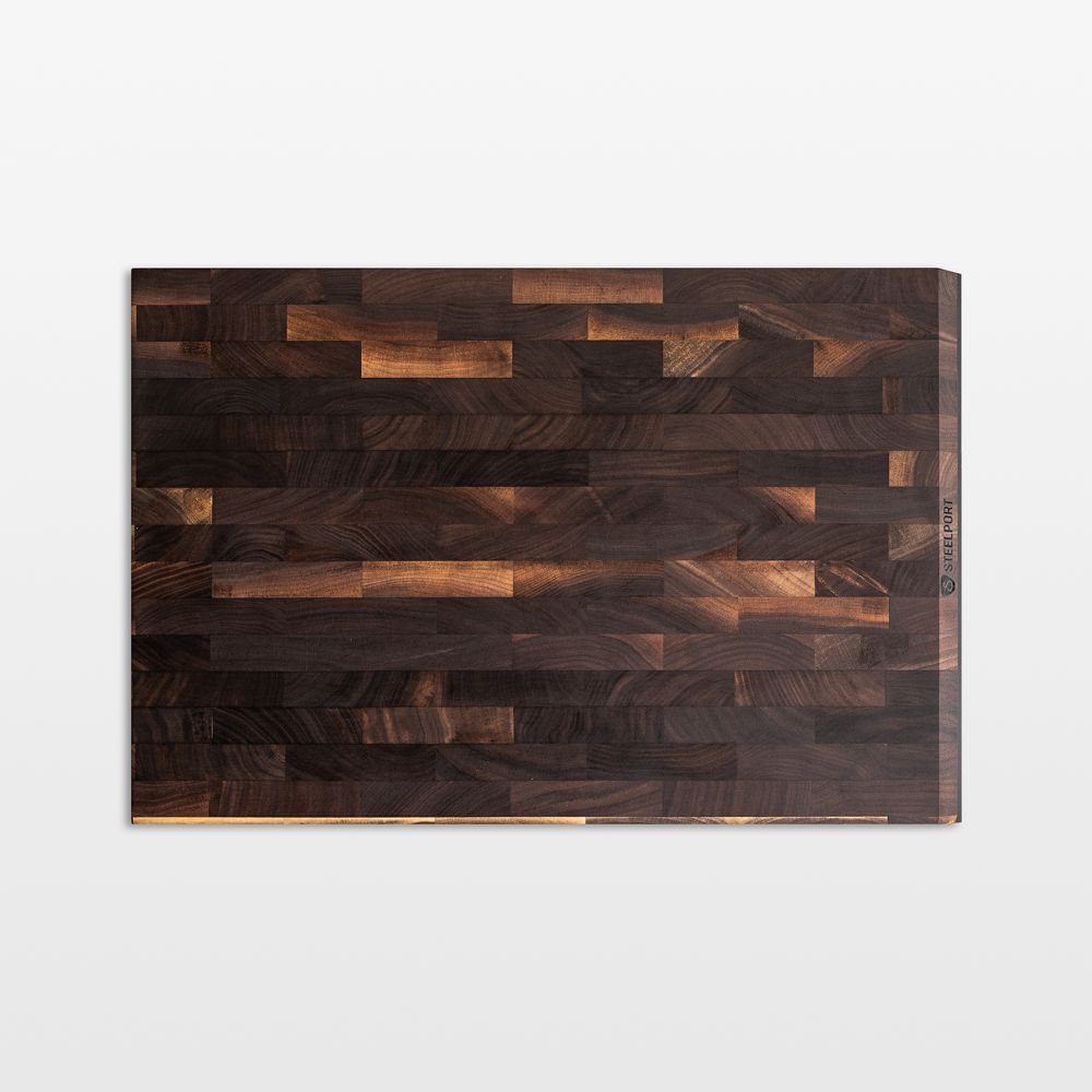 STEELPORT SteelCore 2-in-1 Walnut End-Grain Cutting Board, 18"x12"