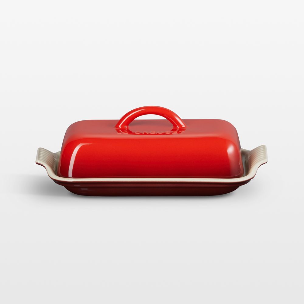 Le Creuset Heritage Cerise Ceramic Butter Dish