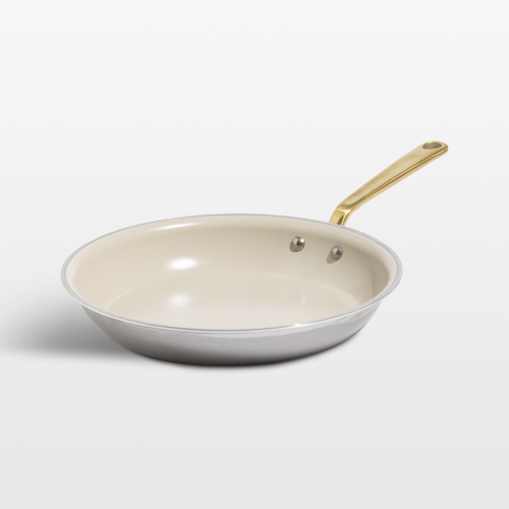 Made In CeramiClad Nonstick 12" Fry Pan with Brass Hardware