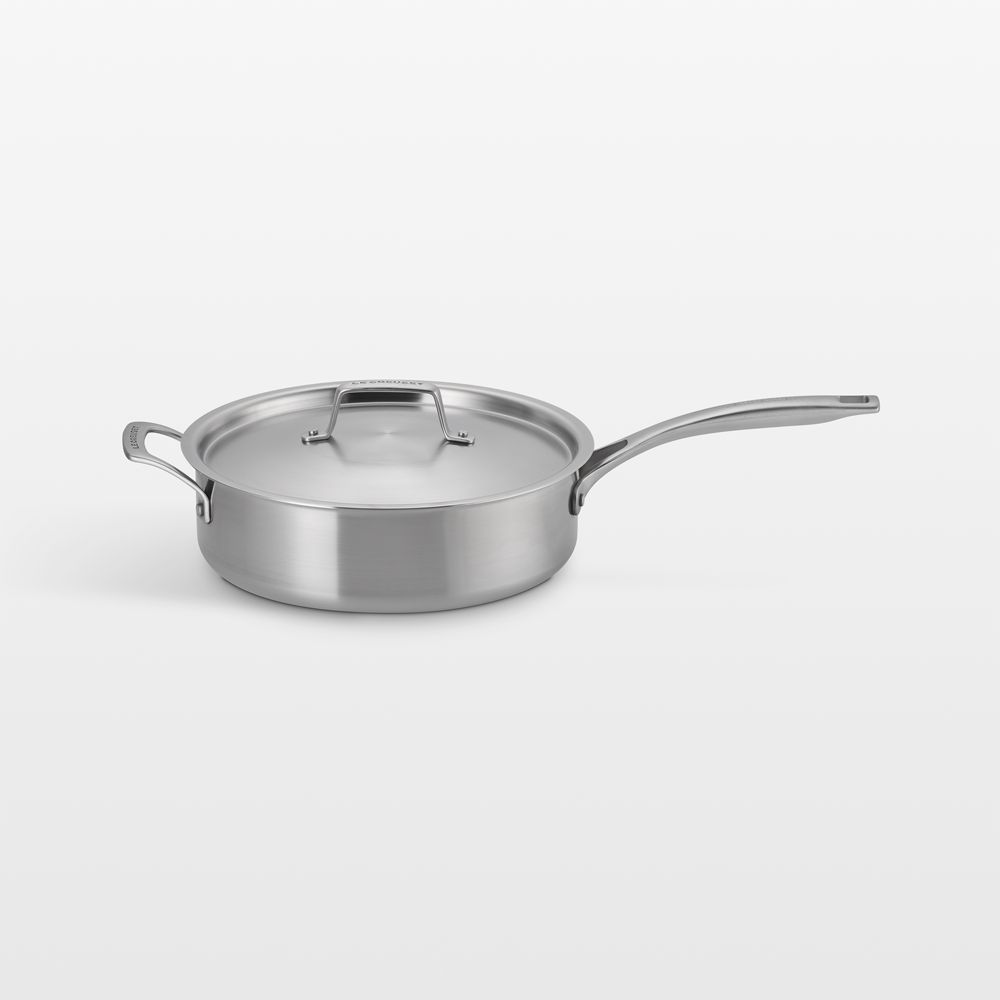 Le Creuset Essential Stainless Steel 4.5-Qt. Saute Pan with Lid