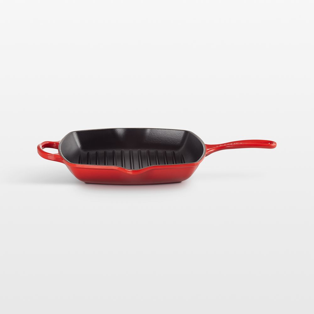 Le Creuset Signature 10.25" Cerise Enameled Cast Iron Square Grill Pan