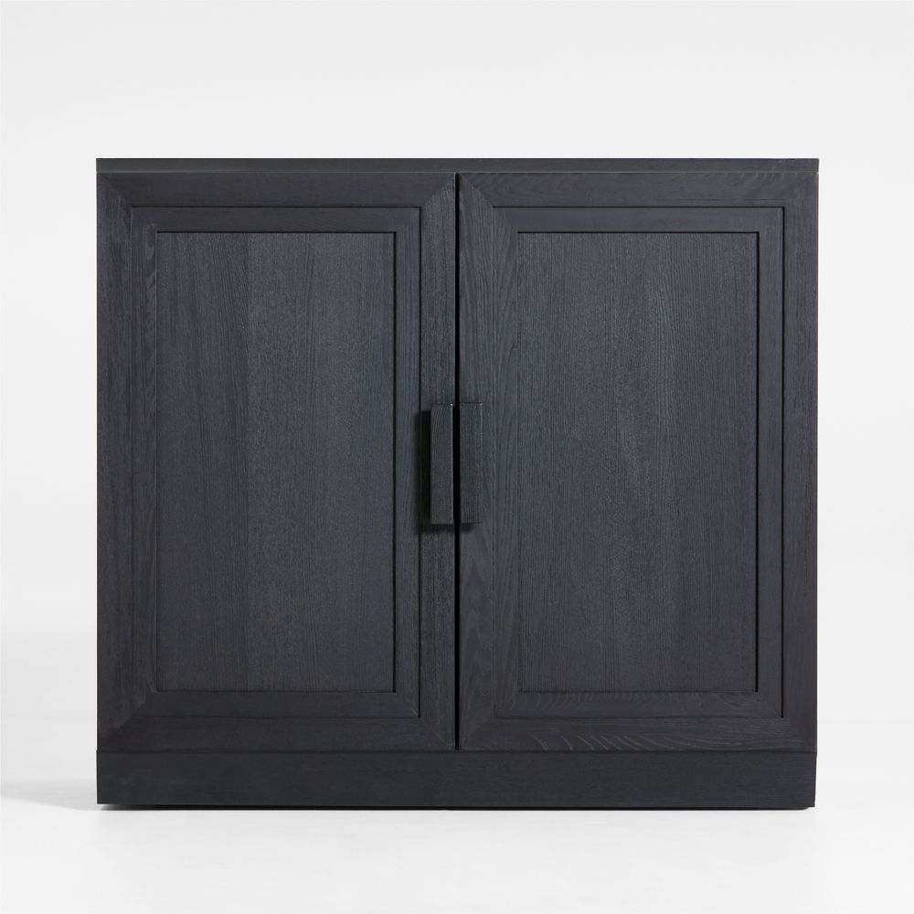 Calypso 36" Black Wood Modular Cabinet with Doors