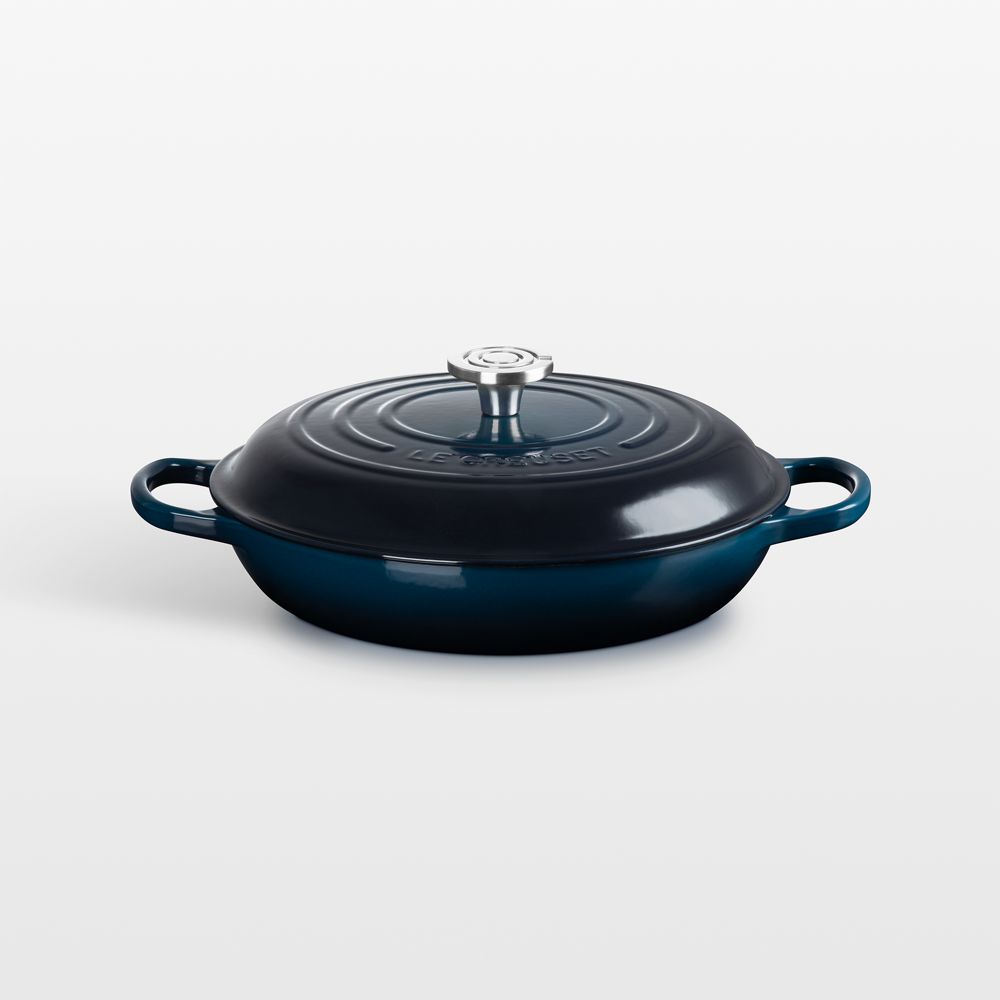 Le Creuset Signature 3.5-Qt. Nuit Enameled Cast Iron Braiser