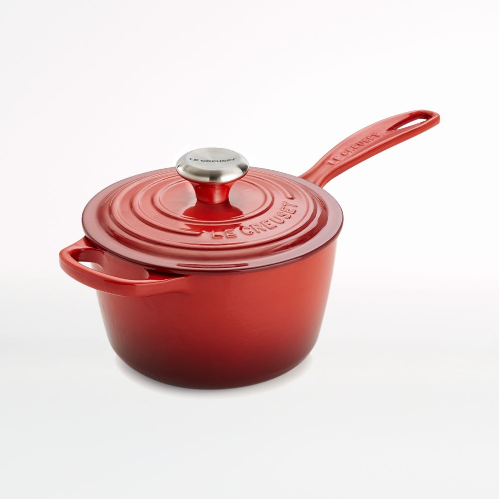 Le Creuset Signature 1.75-Qt. Cerise Saucepan with Lid