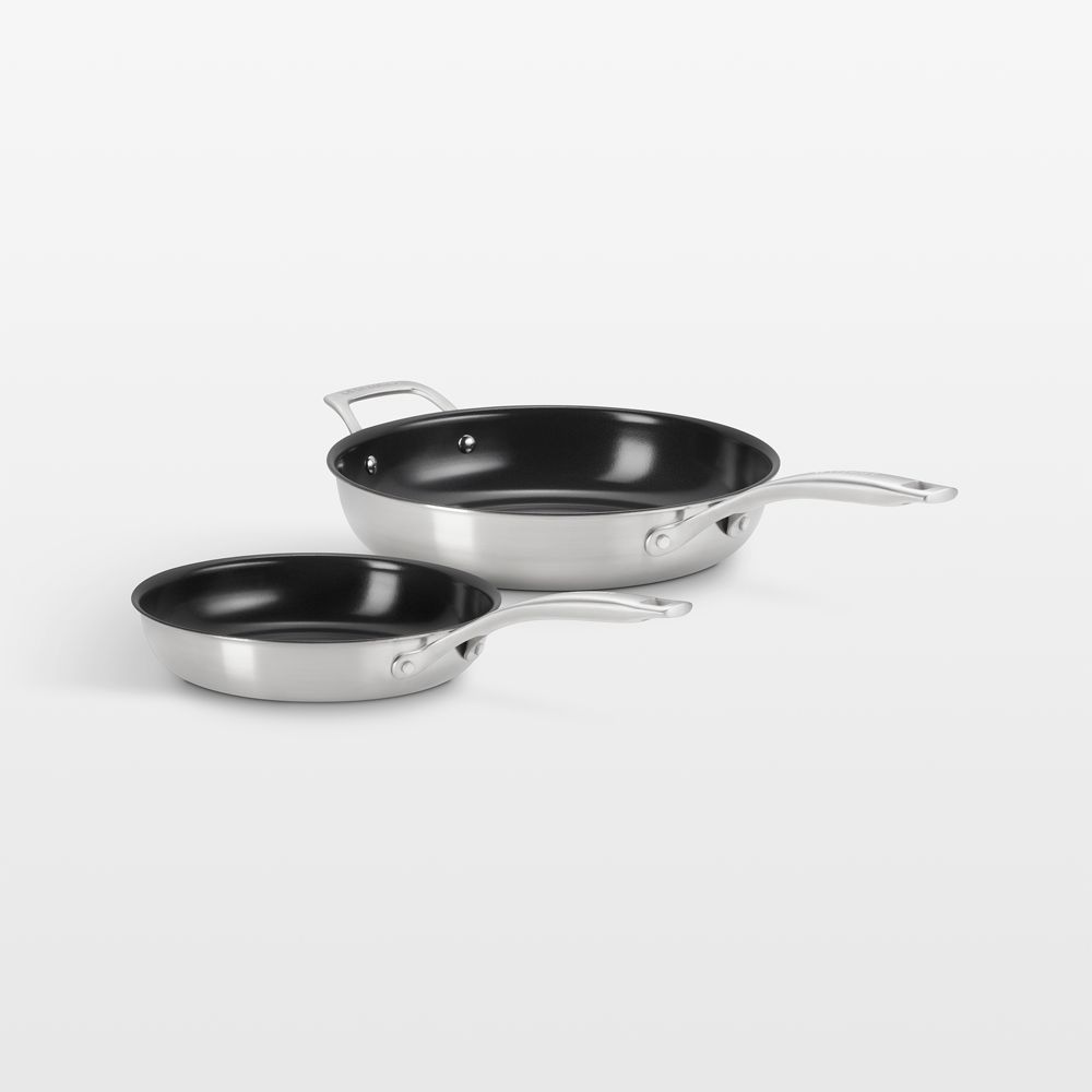 Le Creuset Essential 9.5" and 11" Stainless Steel Ceramic Nonstick Fry Pan Set