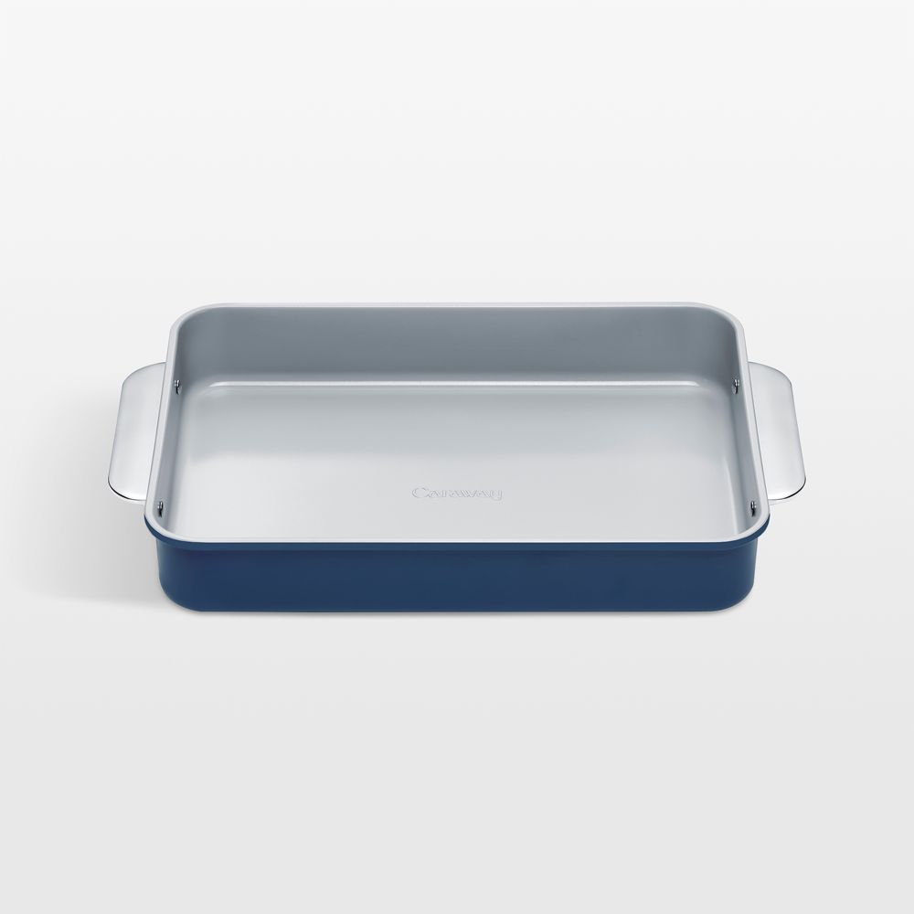 Caraway Navy Ceramic Nonstick Rectangle Pan with Handles