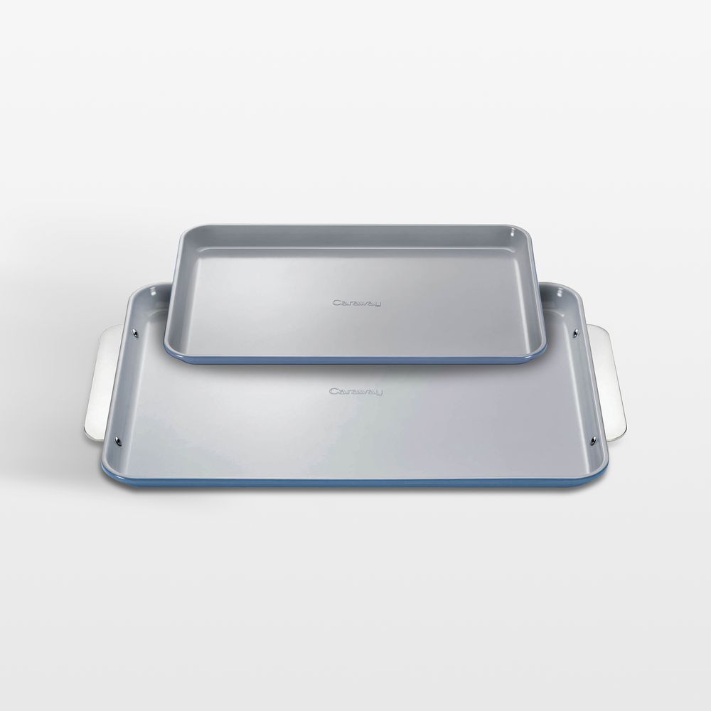 Caraway Slate Ceramic Nonstick 2-Piece Baking Sheet Duo