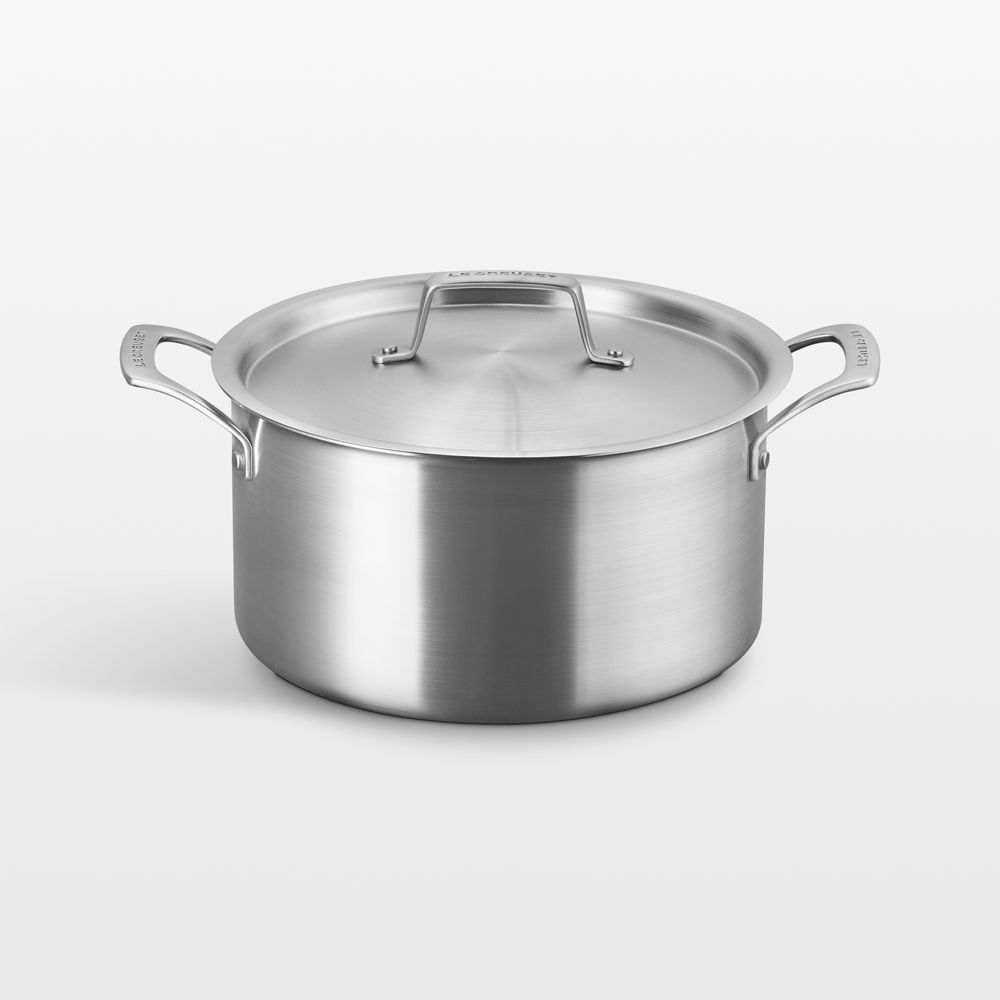 Le Creuset Essential Stainless Steel 6.25-Qt. Stockpot with Lid