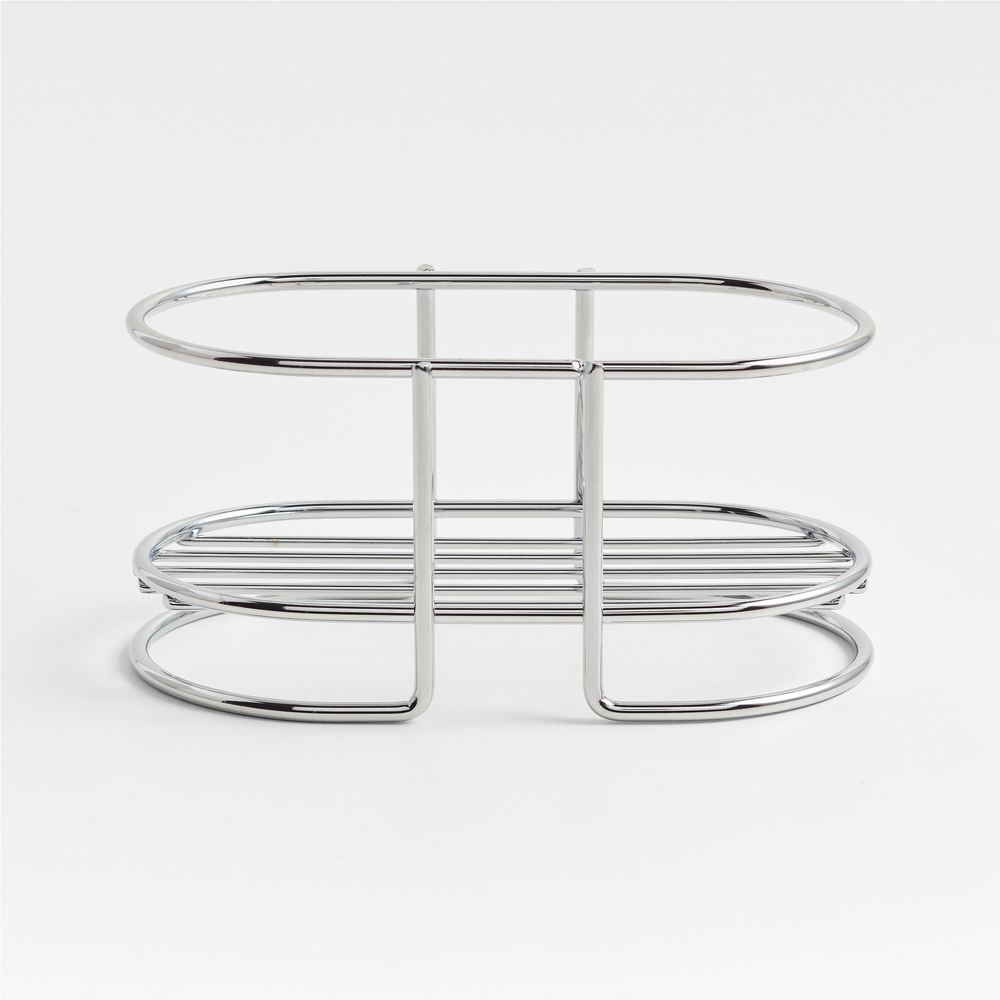 Polished Stainless Steel 2-Slot Sink Caddy