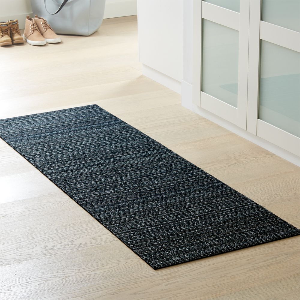 Chilewich Blue Stripe Woven Floormat Runner