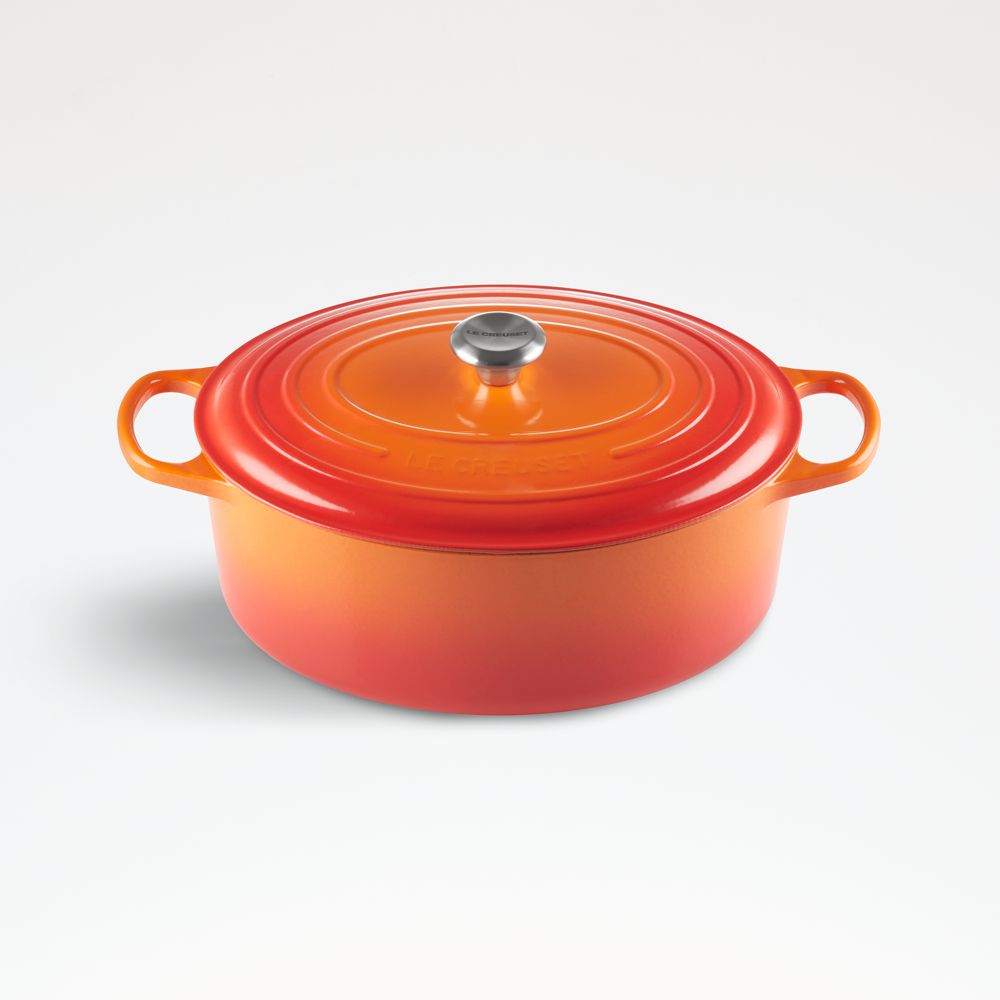 Le Creuset Signature Oval 9.5-Qt. Flame Orange Enameled Cast Iron Dutch Oven
