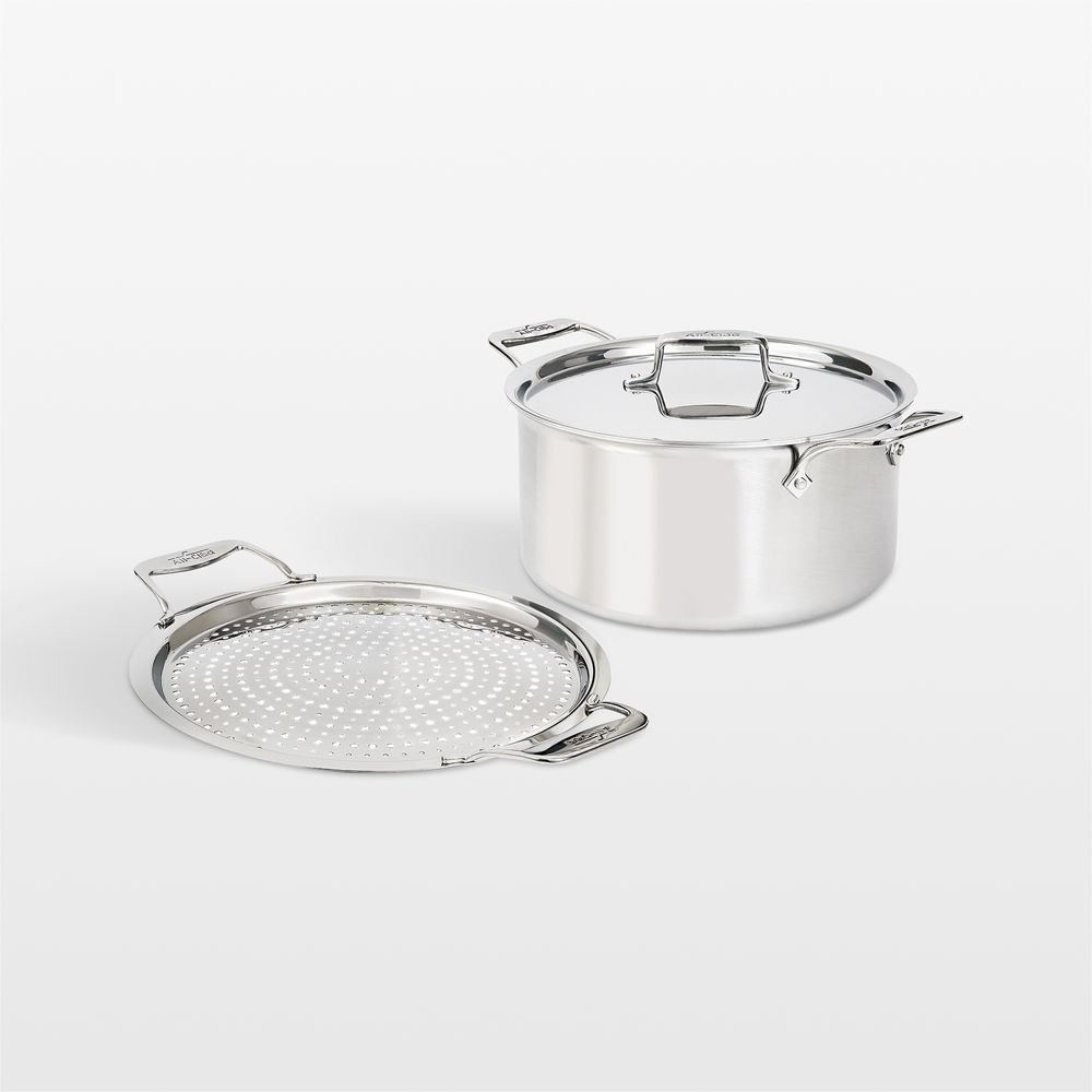 All-Clad D5 8-Qt. Stockpot with Lid and Strain & Splatter Guard