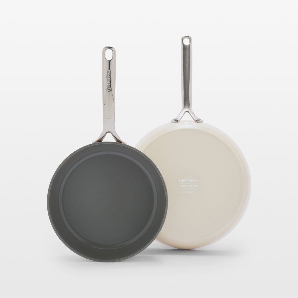 Greenpan GP5 Cloud Cream Hard-Anodized Ceramic Nonstick 9.5" and 11" Fry Pan Set