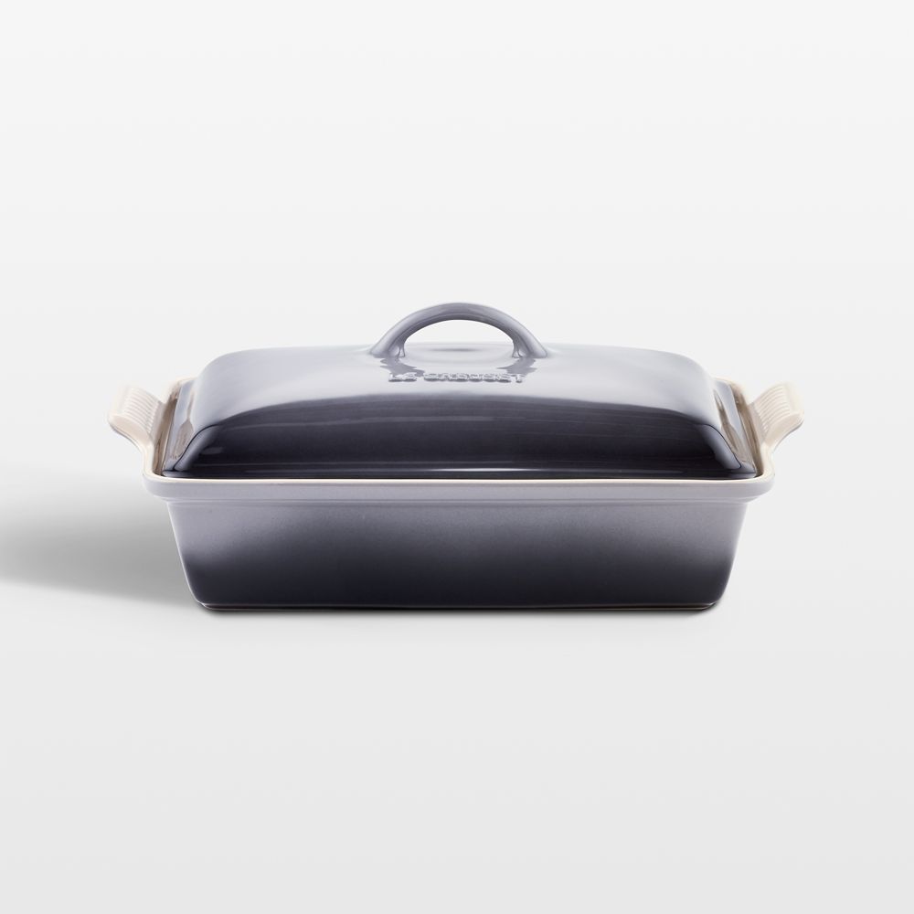 Le Creuset Heritage 4-Qt. Oyster Rectangular Casserole Dish with Lid