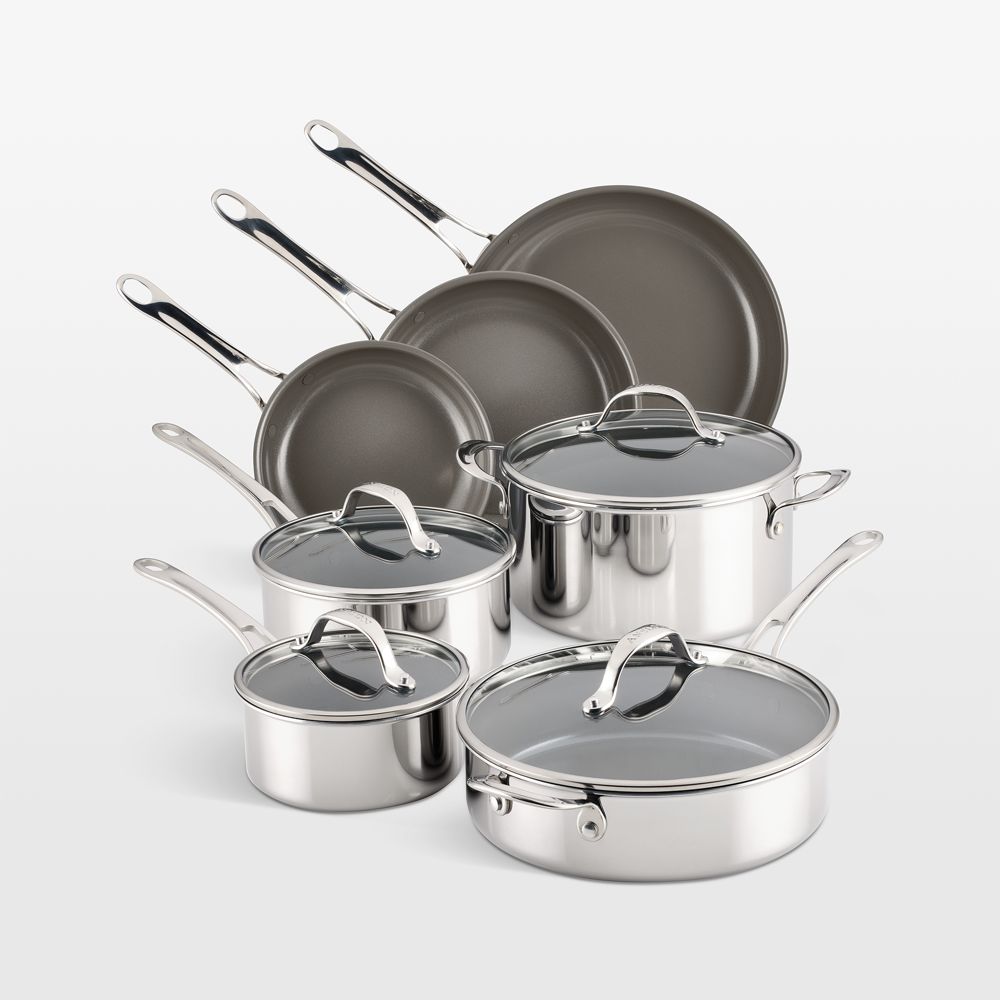 Anolon 11-Piece Ceramic Nonstick Stainless Steel Cookware Set
