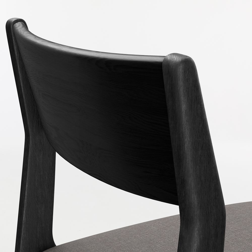 Alternative view of Lakin Black Wood Dining Chair