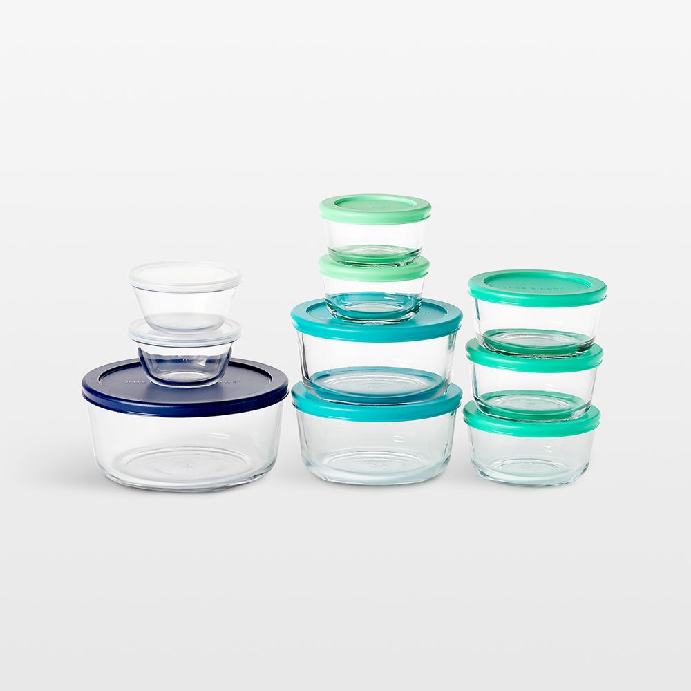Anchor Hocking 20-Piece Glass Food Storage Set with Snugfit Lids