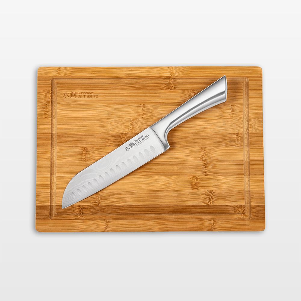 Cuisine::pro Damashiro Santoku Knife and Cutting Board