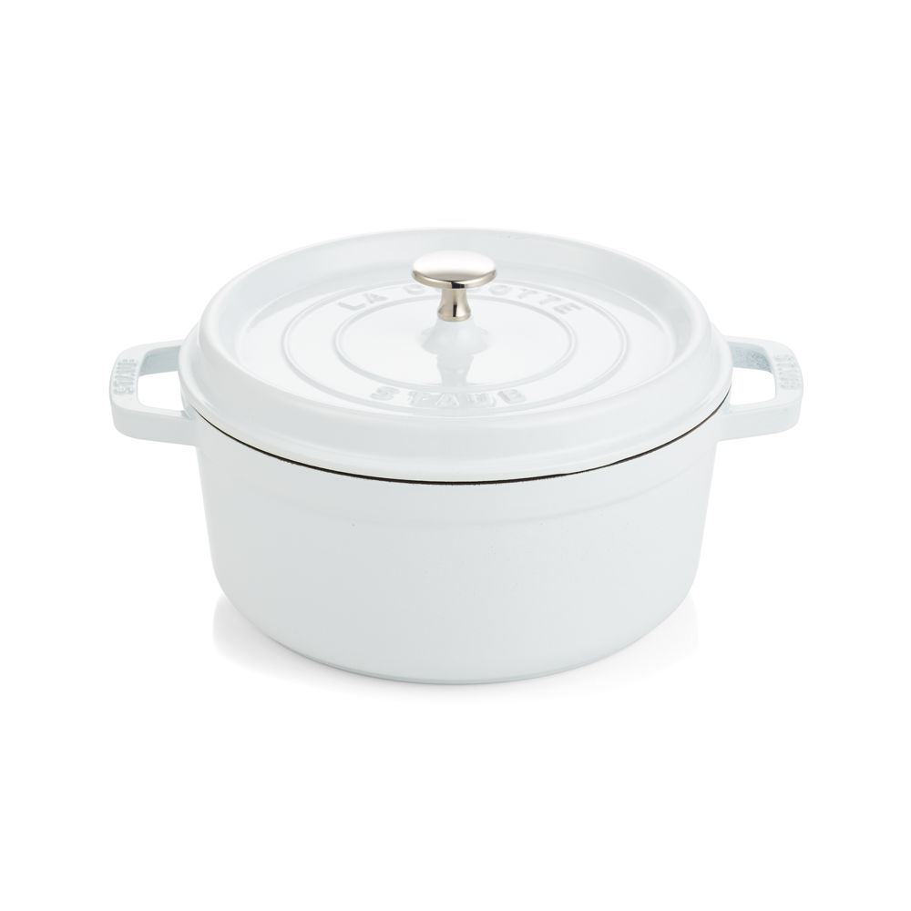 Staub White 4-Qt. Round Cocotte