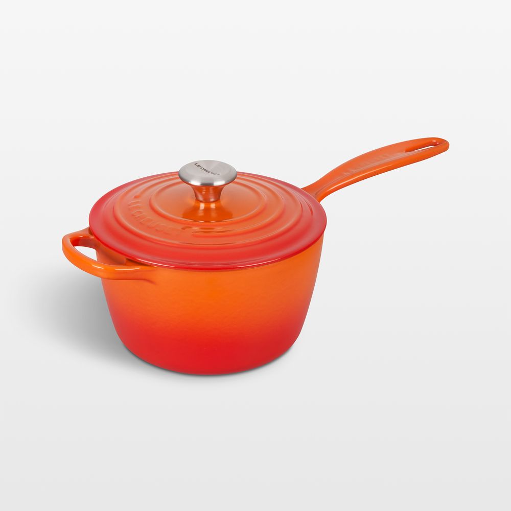 Le Creuset Signature 2.25-Qt. Flame Orange Enameled Cast Iron Saucepan