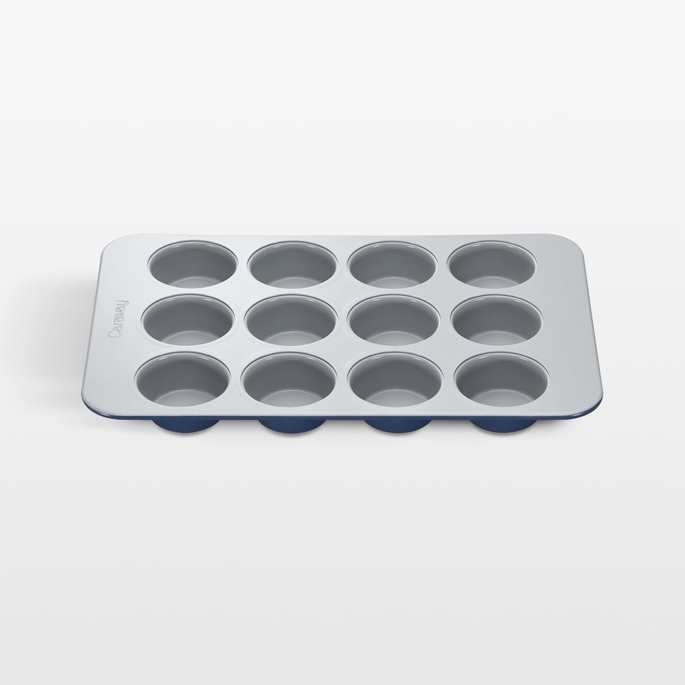 Caraway Navy Ceramic Nonstick 12-Cup Muffin Pan