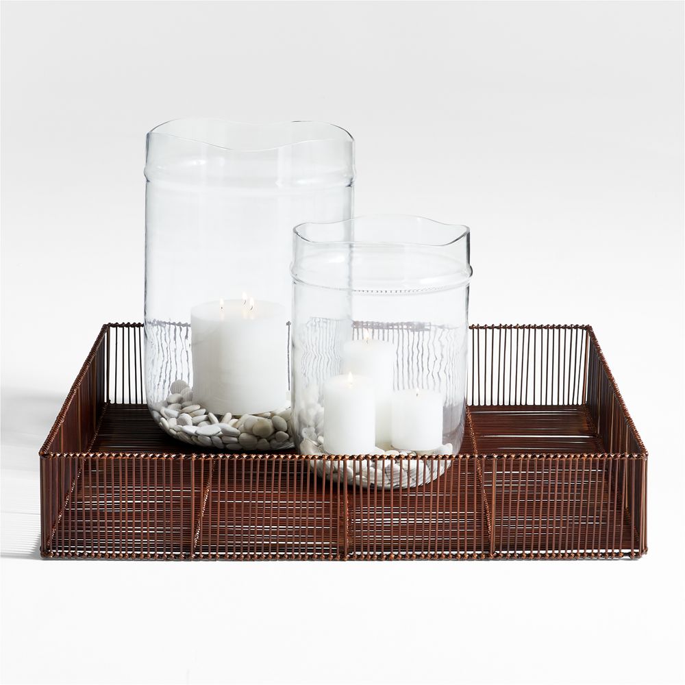 Parker Bamboo and Metal Trays by Jake Arnold