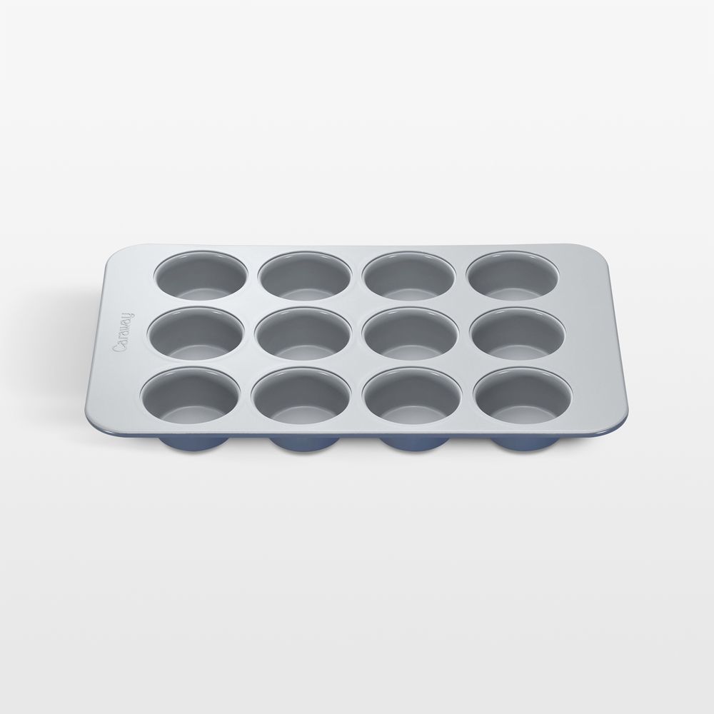 Caraway Slate Ceramic Nonstick 12-Cup Muffin Pan