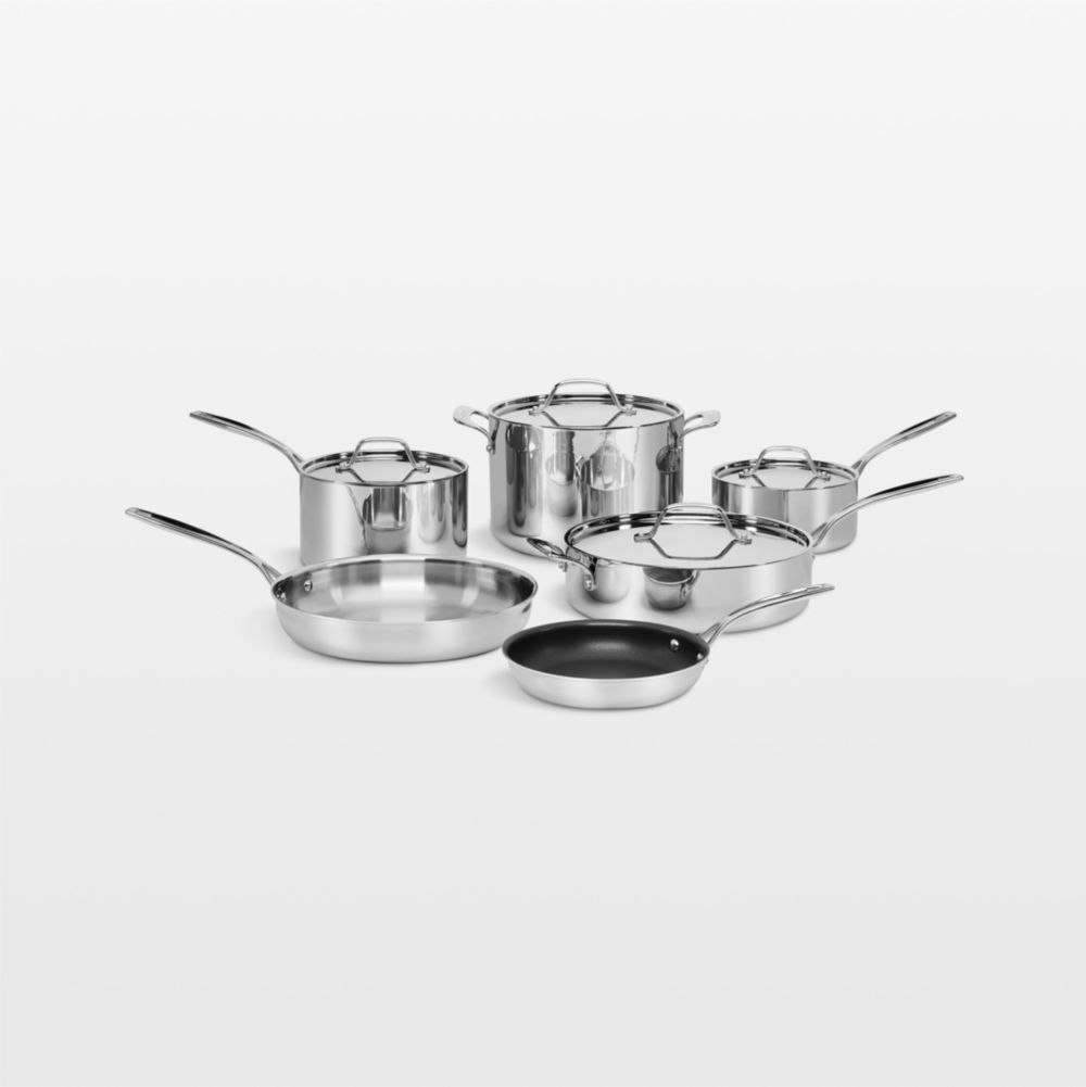 Cuisinart Custom-Clad 5-Ply Stainless Steel 10-Piece Cookware Set
