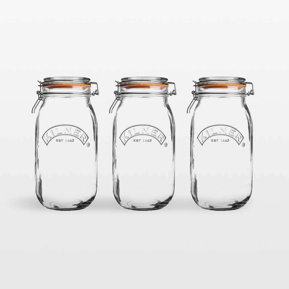 Kilner 68-Oz. Round Clip-Top Jars, Set of 3
