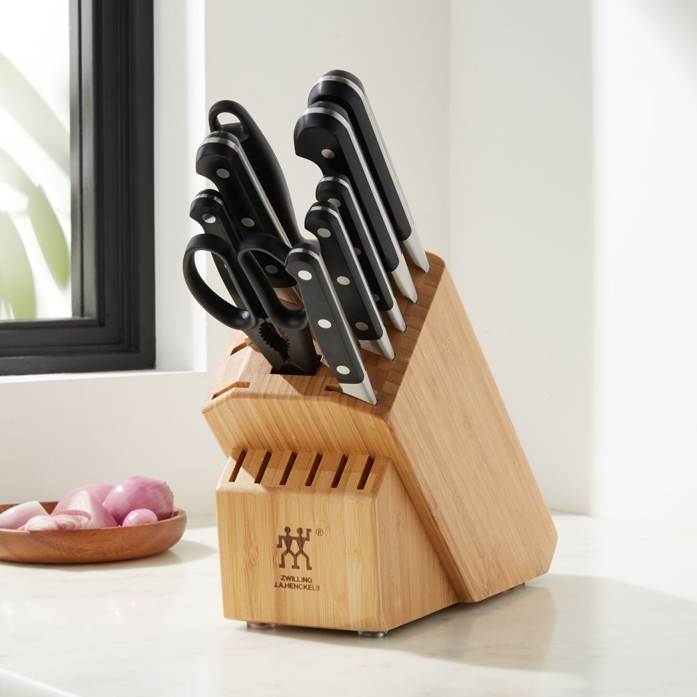 Zwilling Pro 10-Piece Bamboo Block Knife Set