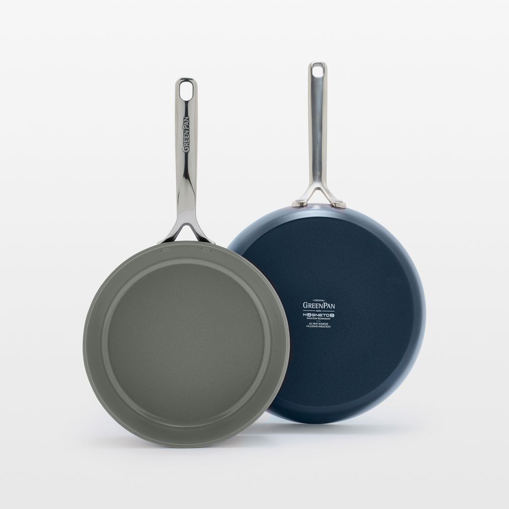 Greenpan GP5 Oxford Blue Hard-Anodized Ceramic Nonstick 9.5" and 11" Fry Pan Set