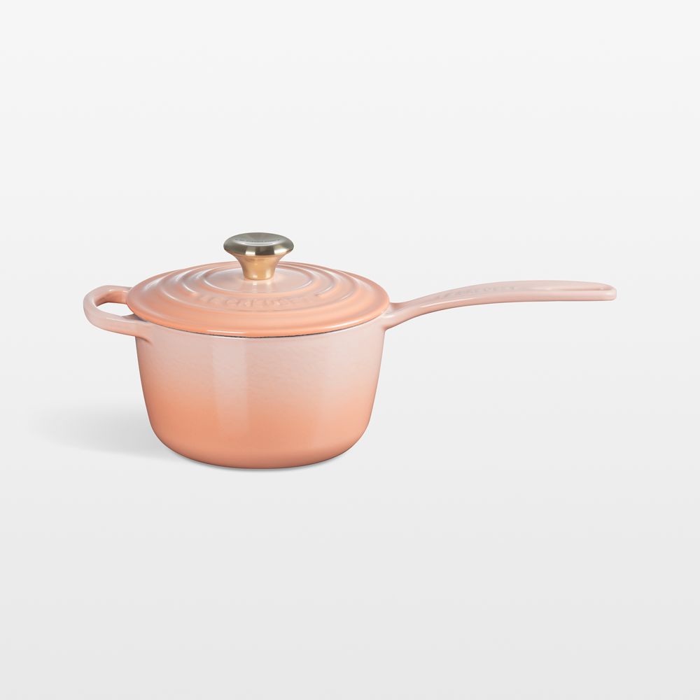 Le Creuset Signature 1.75-Qt. Peche Enameled Cast Iron Saucepan with Lid