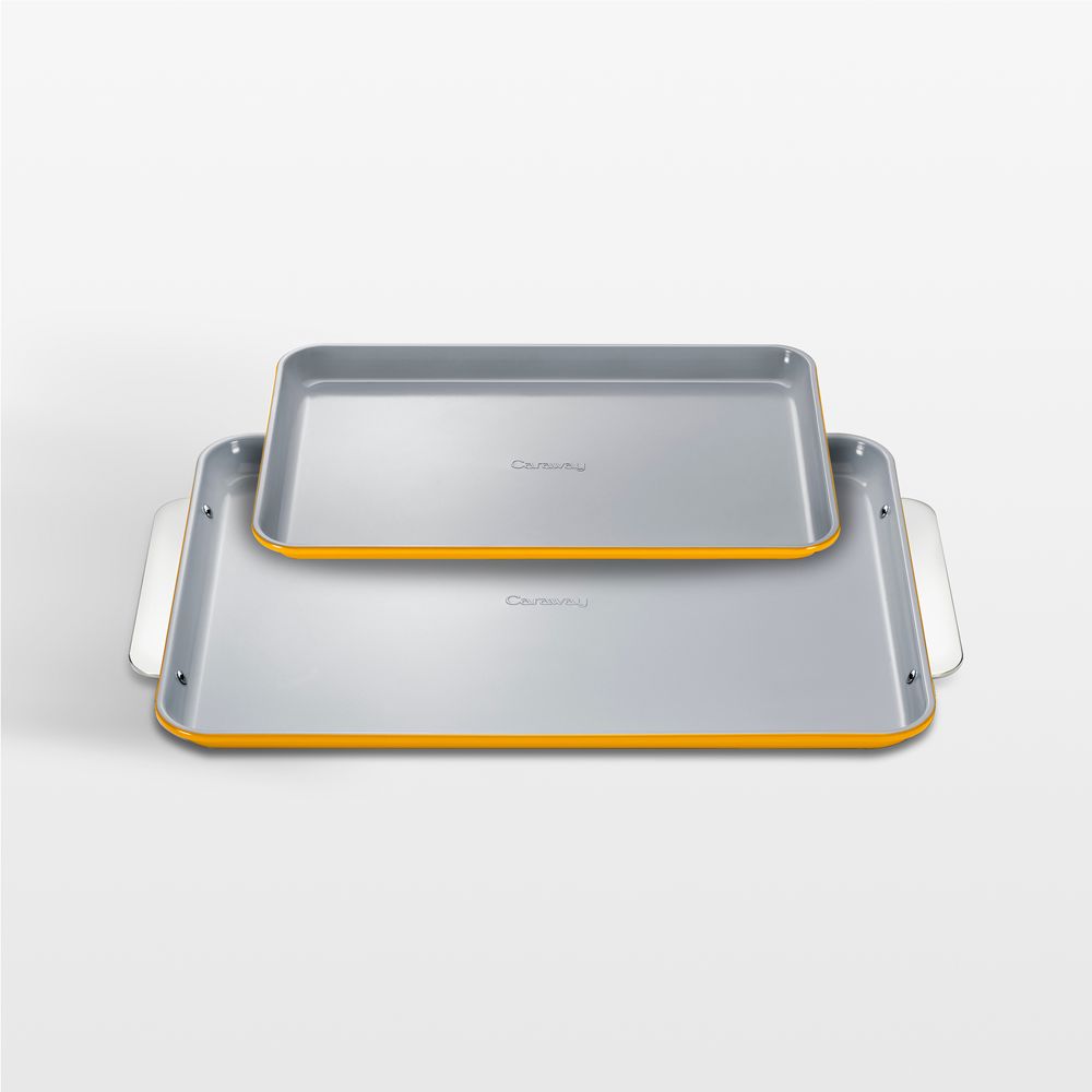 Caraway Marigold Ceramic Nonstick 2-Piece Baking Sheet Duo