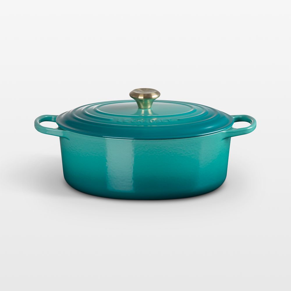 Le Creuset Signature 6.75-Qt. Riviera Enameled Cast Iron Oval Dutch Oven