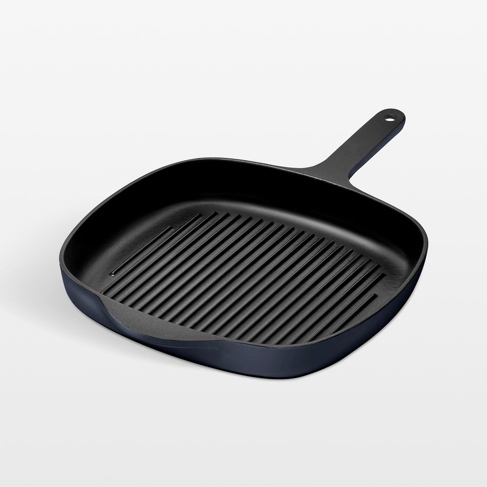 Caraway Navy Enameled Cast Iron 10.5" Grill Pan