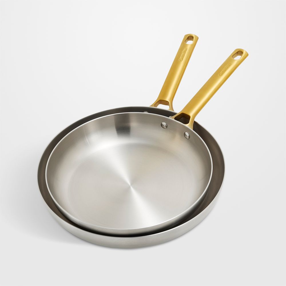 GreenPan Reserve Stainless Steel 10" & 12" Frypan Set