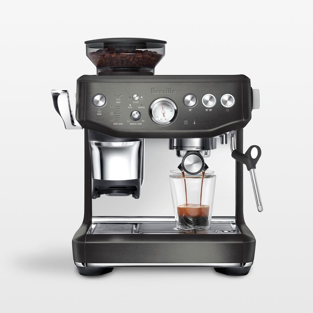 Breville Barista Express Impress Espresso Machine in Black Stainless Steel