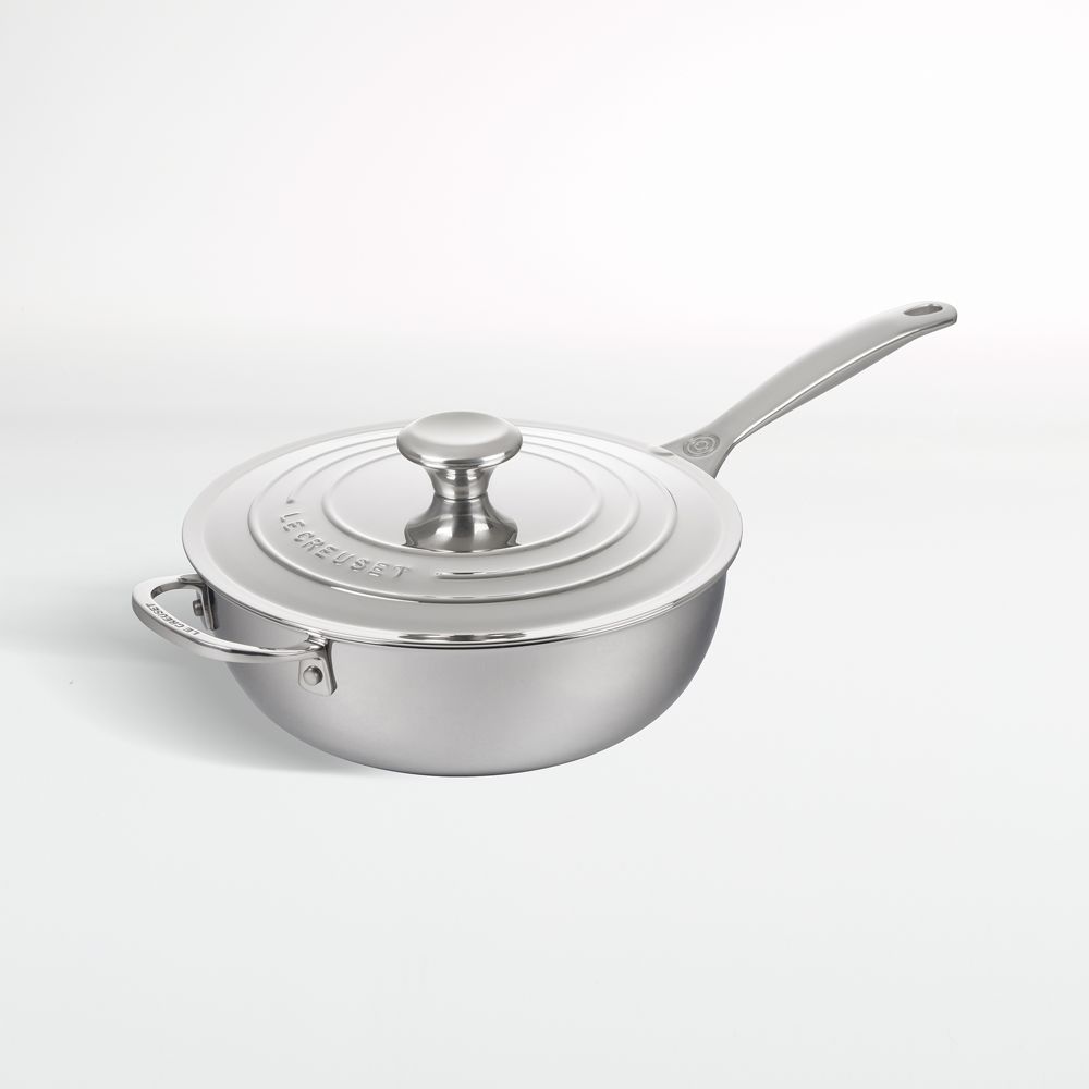 Le Creuset Signature 3.5-Qt. Stainless Steel Nonstick Saucier Pan