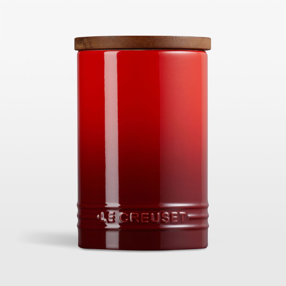 Le Creuset 26-Oz. Cerise Stoneware Canister