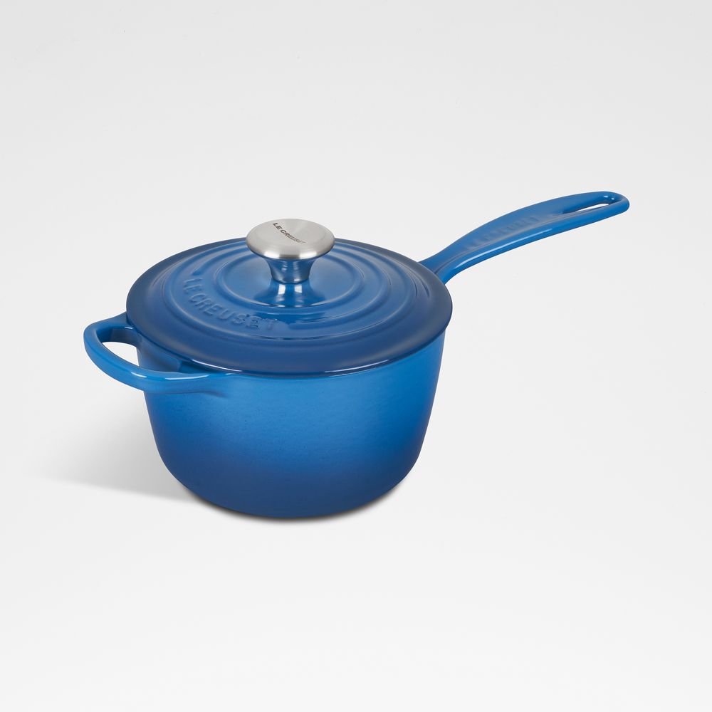 Le Creuset Signature 1.75-Qt. Marseille Enameled Cast Iron Saucepan with Lid