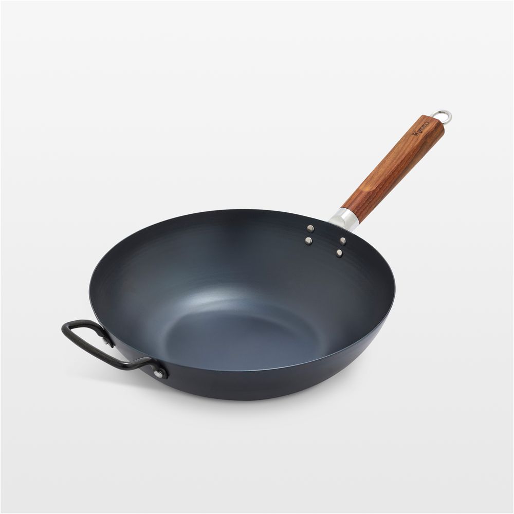 GreenPan Kyoto 12" Carbon Steel Wok with Helper Handle