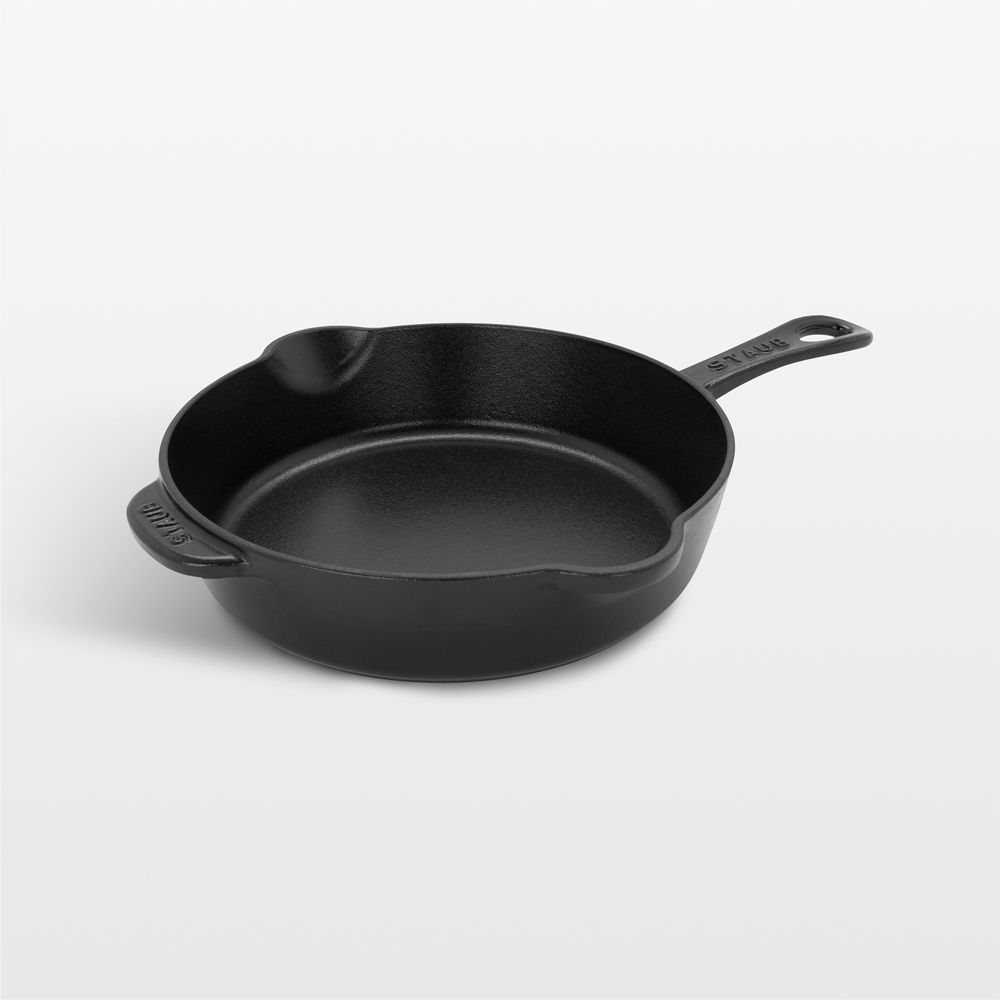 Staub 8.5" Matte Black Enameled Cast Iron Traditional Deep Skillet