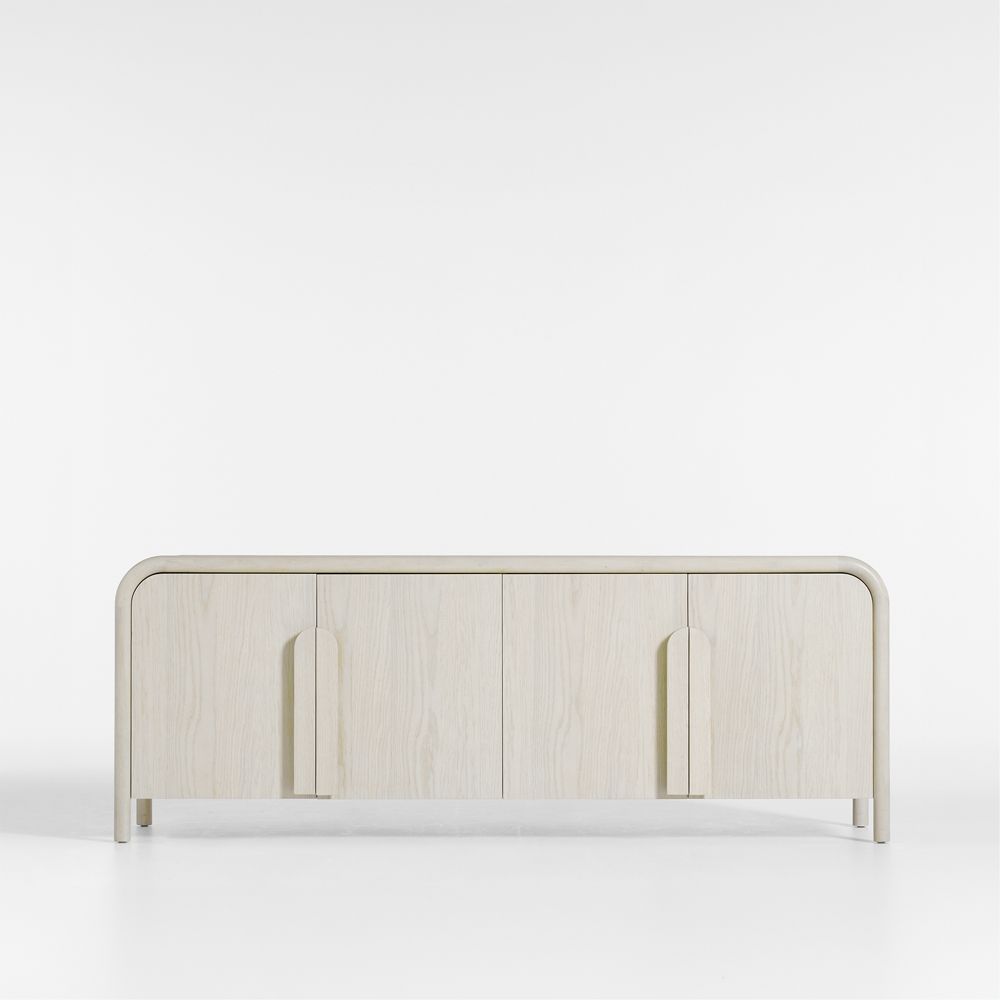 Annie 72" Whitewash Wood Storage Media Console by Leanne Ford