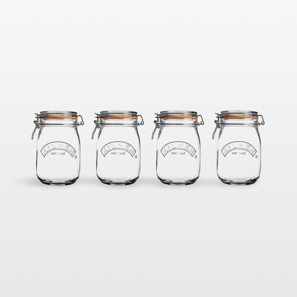 Kilner 34-Oz. Round Clip-Top Jars, Set of 4